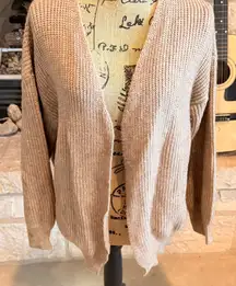 SHEIN Beige Women's Cardigan Sweater