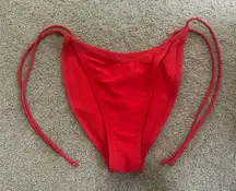 Wild Fable Red Tie Side Cheeky Bikini Bottom Swimsuit XXS (00)