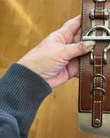 NEW Fossil Interlocked Bar Stretch Coastal Cowgirl Western Boho Chic Belt M