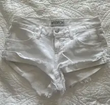 White Jean Shorts