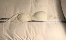 strapless molded cup bikini top w/removable strap