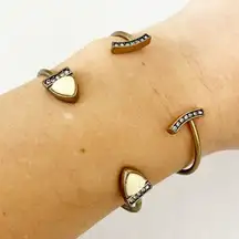 Chloe + Isabel set of 2 gold tone open cuff Bracelets