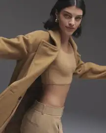 Everlane Camel Yak And Wool Blend The Cozy Stretch Knit‎ Cropped Tank Size S NWT