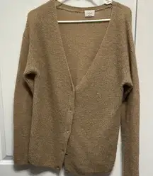 Wilfred‎ Tan Cardigan with Cozy Texture and Relaxed Fit mohair and alpaca