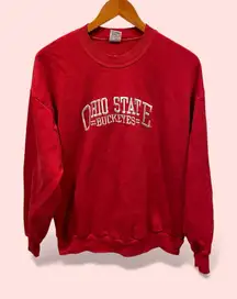 Vintage 80s-90s Jerzees red Ohio State Buckeyes embroidered logo sweatshirt