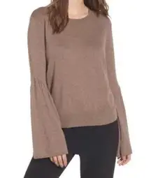 Leith bell sleeve pullover sweater brown XS