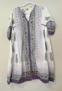 Roberta Roller Rabbit Nicola Dress Tunic Printed Paisley Floral Size Small 2371