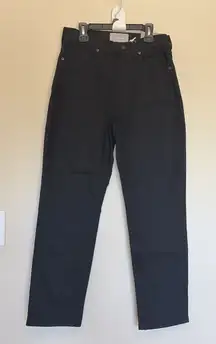 Everlane Classic Black High Rise Straight Leg Stretch Denim Jeans 27 Ankle NEW