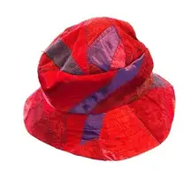 Homemade Quilted Patchwork Bohemian Festival Bucket Hat Size Small