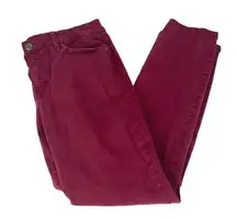 Level 99 Lily Skinny Straight Leg Jeans Ruby Red Size 30