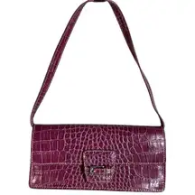 Vintage Purple Croc Shoulder Bag y2k
