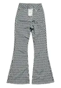 NWT Womens Fashion Classic Archives Diamond Print Bell Flare Leg Pants - Sz 2