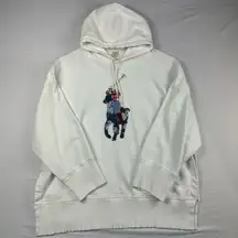 Polo Ralph Lauren Quilted Big Pony Fleece Hoodie Size XS/S Oversized