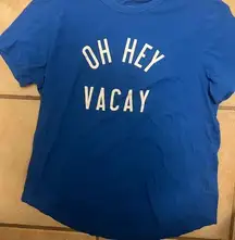 Old navy royal blue white vacation short sleeve shirt