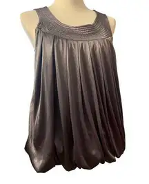 ESLEY gray satin halter size large