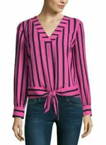 NWT Project Runway Long Sleeve V Neck Top
