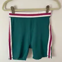 WILO The Label Biker Shorts New size medium rib bike shorts green/pink