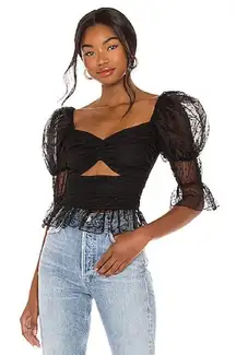 NWOT LPA Dolores Top in Black $158 MSRP