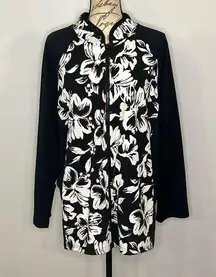 Ralph Lauren Active floral athletic athleisure stretch knit zip front jacket 3X