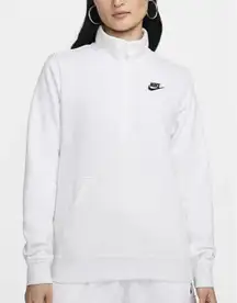Nike Phoenix Oversized Fleece‎ 1/2 Half Zip 1X Sweatshirt Pullover White Pocket