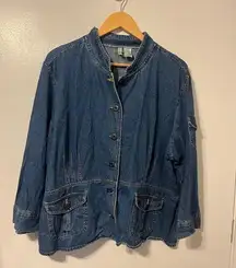 Vintage Women’s 80’s Bill Blass Tapered Denim Jacket Size 2X