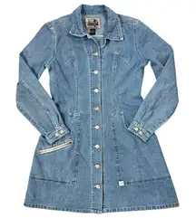 Levi's SilverTab Utility Denim Dress Large Vtg 90s Y2K Grunge Skater Streetwear