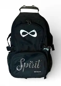 Nfinity Cheer Black Full Size Backpack Cheerleading