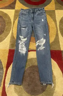 Super Hi Rise Jegging Jeggings Skinny Jeans Distressed 0 SHORT