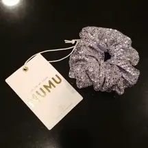 💕SHOW ME YOUR MUMU💕 Super Scrunchie ~ Silver Confetti NWT