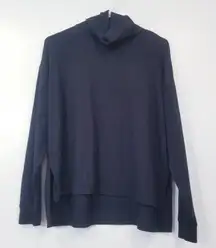 ARITZIA Wilfred Free Black Knit Turtle Neck Pullover Sweater Side Slits