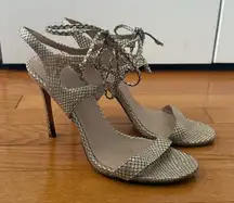 Pour La Victoire Gold Strappy Heels