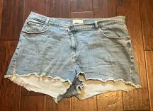 Abercrombie & Fitch Curve Love Mom High Rise Cutoff Jean Shorts 34 / 18