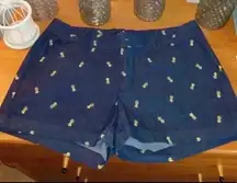 Harper shorts with gold pineapple detail. Size medium