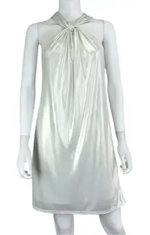 HALSTON HERITAGE Champagne Shimmer Cocktail Dress Size M