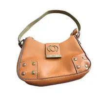 Minicci Tan Vinyl Studded womens handbag SKU7956/Q564586