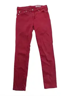 AG Adriano Goldschmied Ag-ed Denim Prima Ankle Jeans | Washed Red Denim | 27