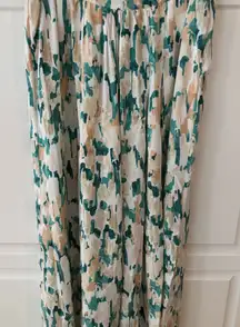 Anthropologie MAEVE black and white white polka dot‎ cropped wide leg pants.