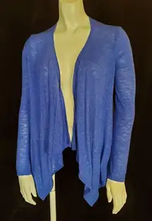 American Eagle Outfitters Blue & White Cardigan (XS)