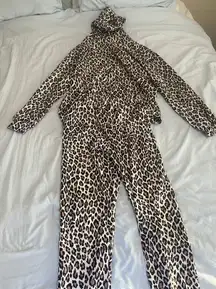 Leopard Print Sweat Set