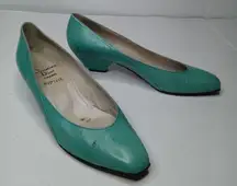 Vintage Christian Dior teal heals size 37.5