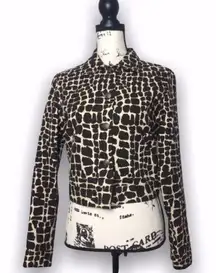 Isaac Mizrahi giraffe print jacket