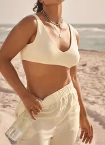 Sunday in Brooklyn Terrycloth Joggers & Bra Set, Size L