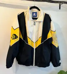 Vintage 90s CU Boulder Colorado Starter Jacket Unisex Size Large Retired Logo
