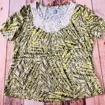 🎈Style & co palm print t shirt‎ size L