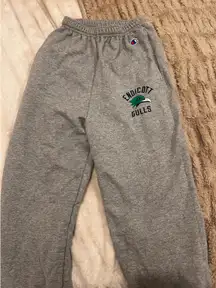 endicott champion college grey sweatpants