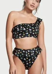 NEW Victoria’s Secret Ruffle High Waist Cheeky‎ Bikini Set Top Bottom Set Size S