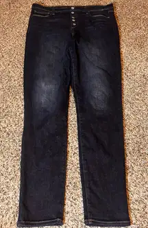 GAP Denim Favorite Jegging Dark Wash Button Fly Jeans Size 14/32 Tall‎