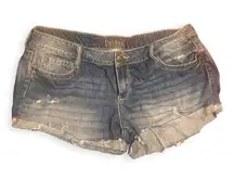 Y2k Vintage decree distressed denim shorts