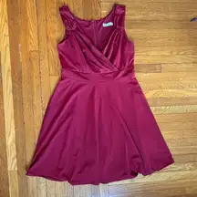 Grace Karin wine dress XL wedding guest bridesmaid twirly