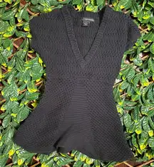 Vintage Calvin Klein Jeans Black Crochet Top Size Medium